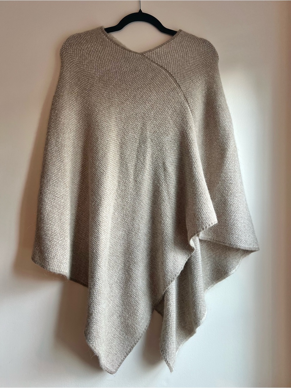 Italian Poncho made of Alpaca and Wool blend mix
